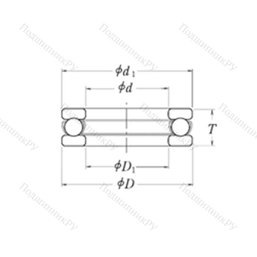 Подшипник шариковый упорный LT 9/16B от производителя  RHP