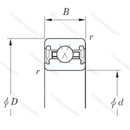 Подшипник шариковый радиально-упорный KUX 100 2RD