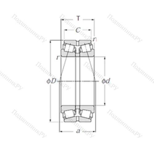 Подшипник роликовый радиально-упорный 432226XU