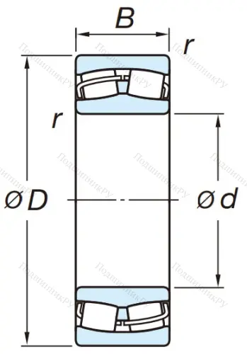 Сферический роликовый подшипник 21306 RZW 33 C 3 от производителя  KOYO