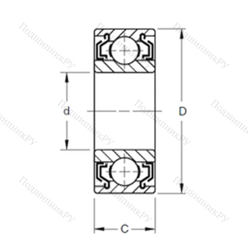 Подшипник шариковый радиальный W 307KLL