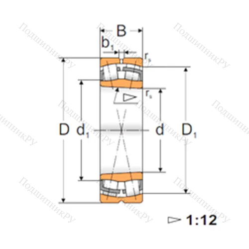 Подшипник роликовый радиальный самоцентрирующийся 22319 KW 33 от производителя  MPZ