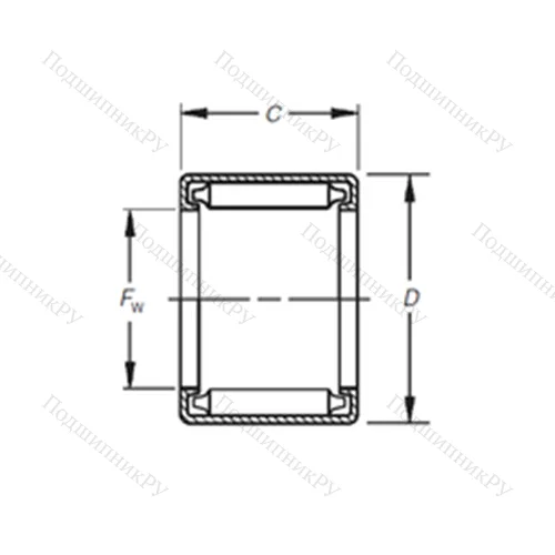 Подшипник игольчатый радиальный B-3612 от производителя  TIMKEN