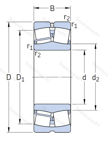 Сферический роликовый подшипник 22217 E от производителя  SKF
