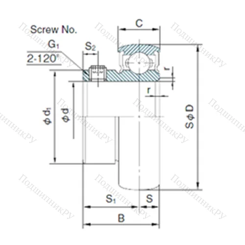 Подшипник шариковый радиальный B 5