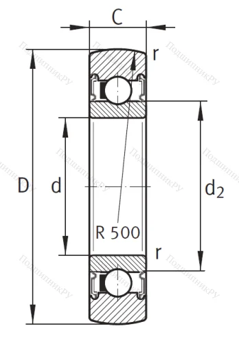 Подшипник LR 605 2RSR (HLW) от производителя  INA
