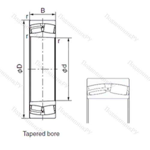 Подшипник роликовый радиальный 24126AXK 30 от производителя  NACHI