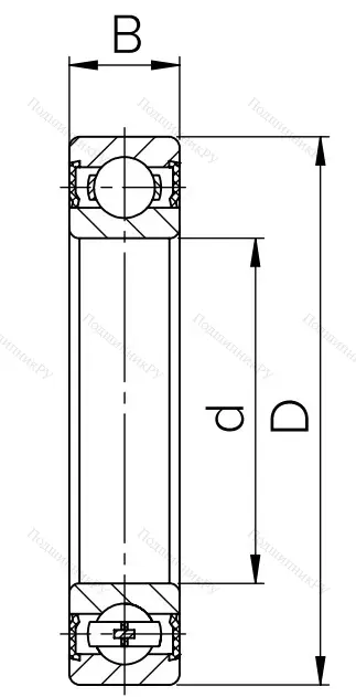 Шариковый однорядный подшипник 180109 (6009 2RS) в Екатеринбурге
