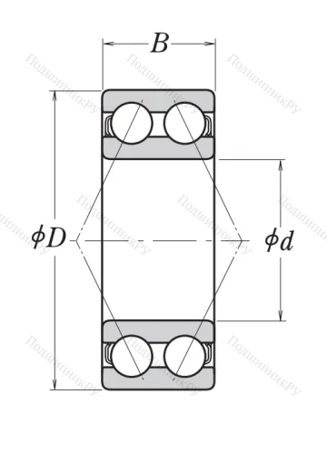 Двухрядный шариковый подшипник 3312 B 2ZRTNG от производителя  NSK