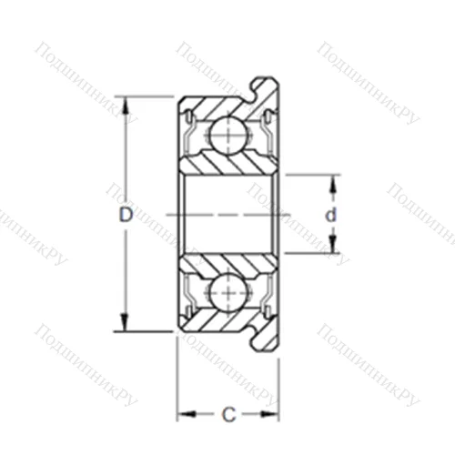 Подшипник шариковый радиальный F 623-2RS