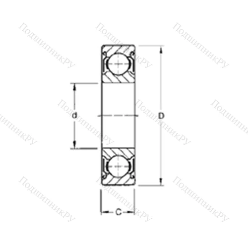 Подшипник шариковый радиальный 6906-ZZ от производителя  CYSD
