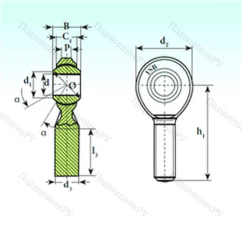 Подшипник скольжения сферический TSM.R 12.1 от производителя  ISB
