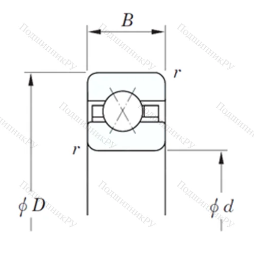 Подшипник шариковый радиально-упорный KGX 042