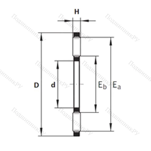 Подшипник игольчатый упорный F-80045 от производителя  INA