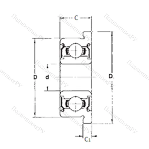 Подшипник шариковый радиальный MF 115ZZ от производителя  FBJ
