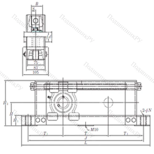 Подшипниковый узел шариковый радиальный UCTU 212-900 от производителя  KOYO