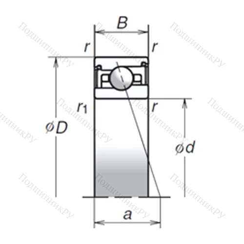 Подшипник шариковый радиально-упорный 90BNR 29SV 1V от производителя  NSK Подшипник шариковый радиально-упорный 90BNR 29SV 1V от производителя  NSK