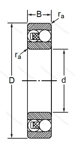 Двухрядный шариковый подшипник 1503 2RS E (2203 2RSTN) в Екатеринбурге