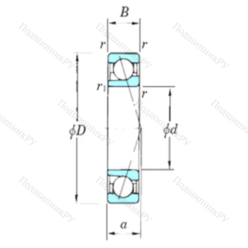 Подшипник шариковый радиально-упорный 7200CPA