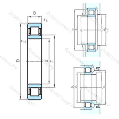 Подшипник роликовый радиальный NU 29/1060 от производителя  PSL