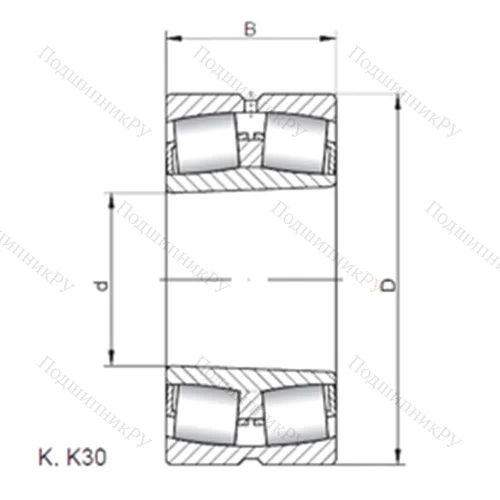 Подшипник роликовый радиальный самоцентрирующийся 24028 K 30W 33 от производителя  ISO