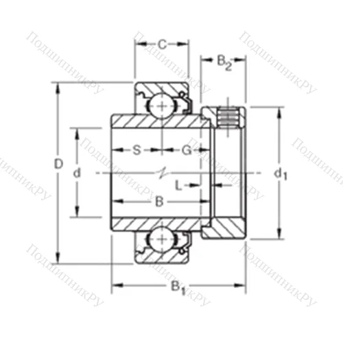 Подшипник шариковый радиальный N 102KLL от производителя  TIMKEN