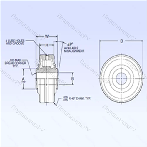 Подшипник роликовый радиальный самоцентрирующийся ASR 3-1A от производителя  NMB