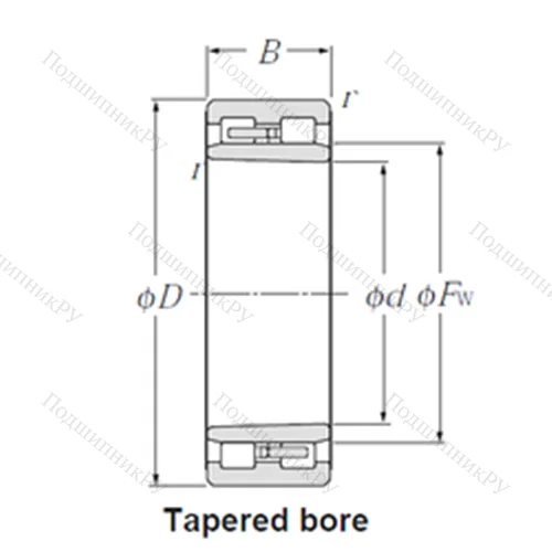 Подшипник роликовый радиальный NNU 4934K от производителя  NTN
