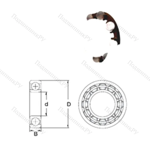 Подшипник шариковый радиальный P 6906-SB от производителя  ZEN