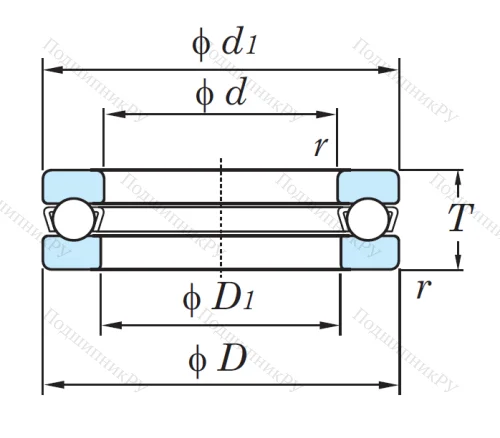 Упорный шариковый подшипник 51120 от производителя  KOYO Упорный шариковый подшипник 51120 от производителя  KOYO