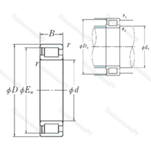 Подшипник роликовый радиальный NCF 2920V