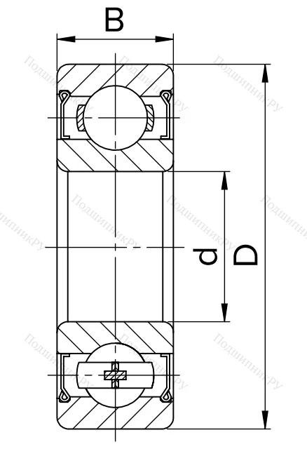 Миниатюрный шариковый подшипник 80019 (609 ZZ) 69PP62SBT9 в Екатеринбурге