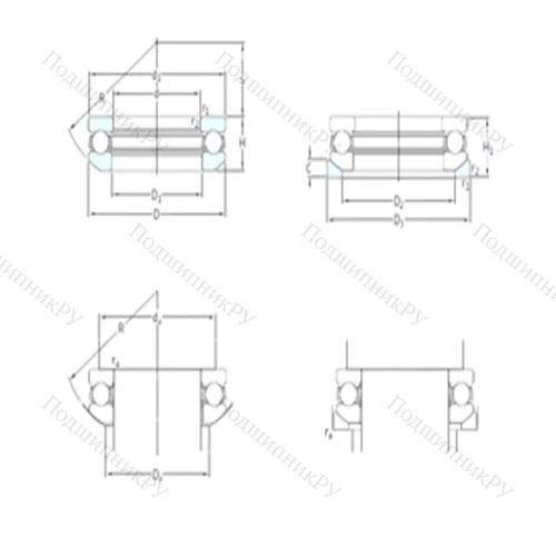 Подшипник шариковый упорный 53322M+U 322 от производителя  SKF