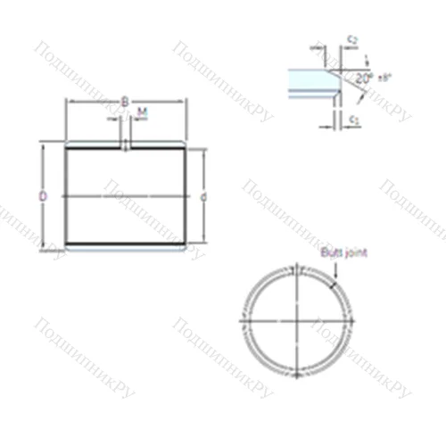 Подшипник скольжения PCM 9510060 M от производителя  SKF Подшипник скольжения PCM 9510060 M от производителя  SKF