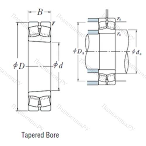 Подшипник роликовый радиальный самоцентрирующийся 22314EAKE 4