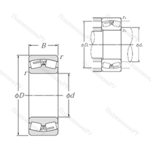 Подшипник роликовый радиальный самоцентрирующийся 232/530B от производителя  NTN
