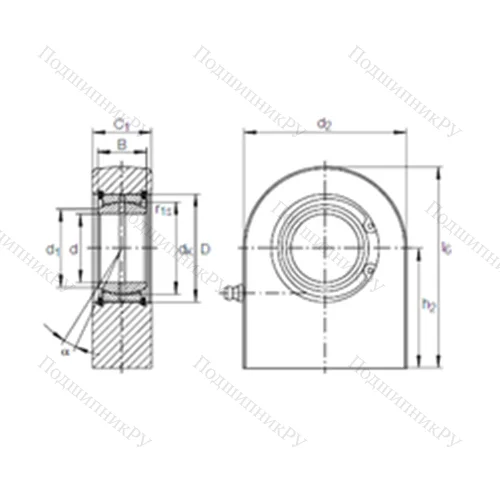 Подшипник скольжения сферический GF 120 DO