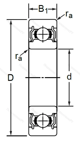 Дюймовый шариковый подшипник RLS 5 2RS (LJ 5/8-2RS) в Екатеринбурге