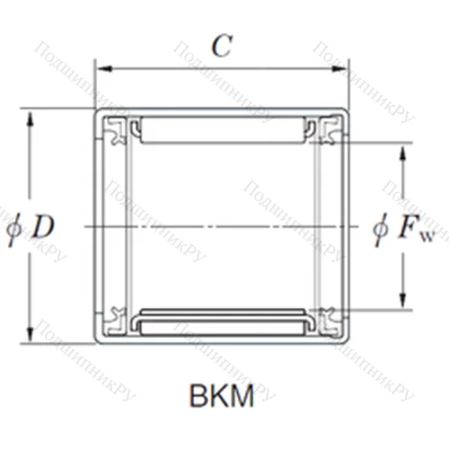 Подшипник игольчатый радиальный BKM 172515 от производителя  KOYO