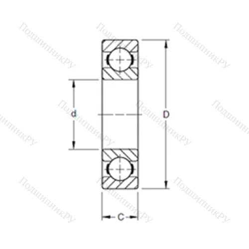 Подшипник шариковый радиальный 45BIC 206 от производителя  TIMKEN