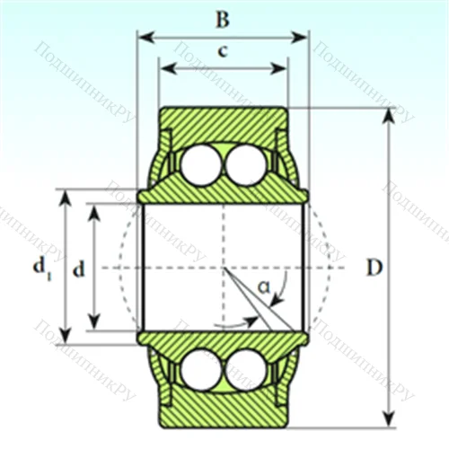 Подшипник шариковый радиальный самоцентрирующийся GE 12 BBH от производителя  ISB