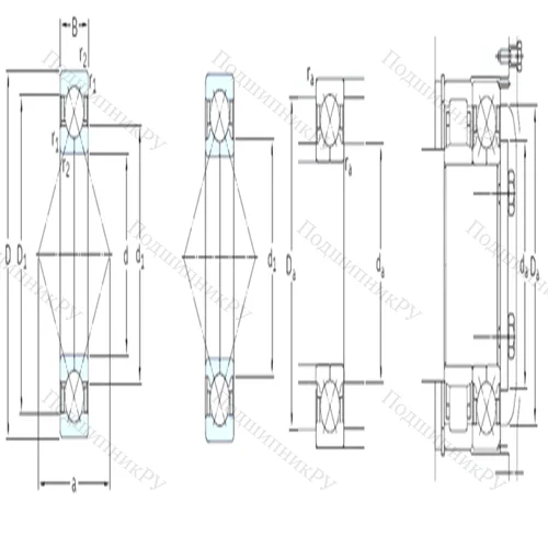 Подшипник шариковый радиально-упорный с четырёхточечным контактом QJ 234N 2MA
