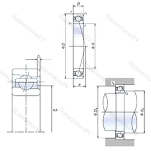 Подшипник шариковый радиально-упорный 105BNR 10X