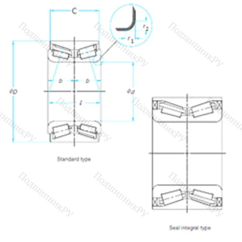 Подшипник роликовый радиально-упорный HI-CAP 46T 080705CCS 33 от производителя  KOYO