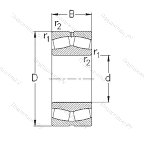Подшипник роликовый радиальный самоцентрирующийся 23028-MB-W 33 от производителя  NKE