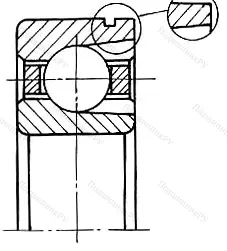 Модификация подшипника 75-170317ЕШ2 размер 85x180x41