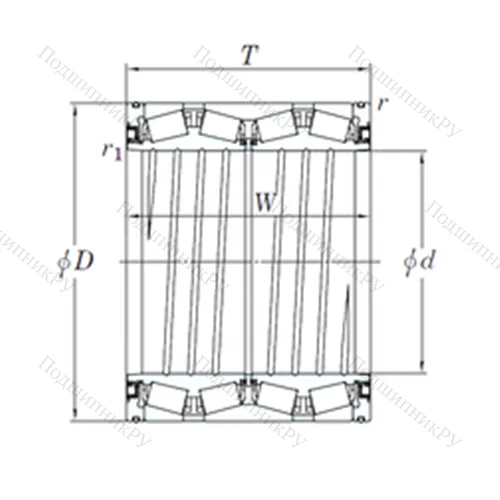 Подшипник роликовый радиально-упорный 47TS 584042C