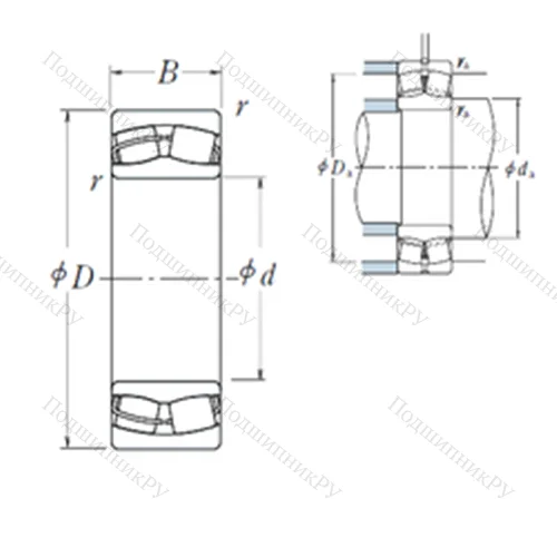 Подшипник роликовый радиальный самоцентрирующийся 23012CE 4