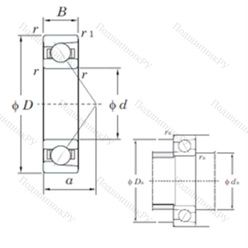 Подшипник шариковый радиально-упорный HAR 019C