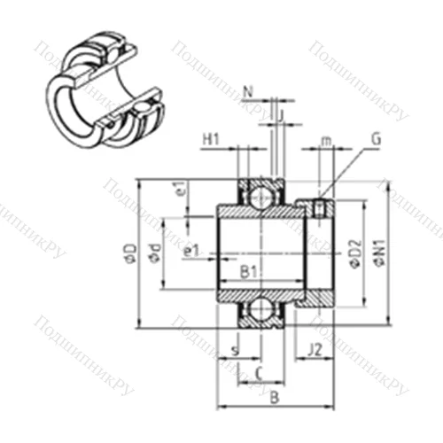 Подшипник шариковый радиальный CEX 205-14